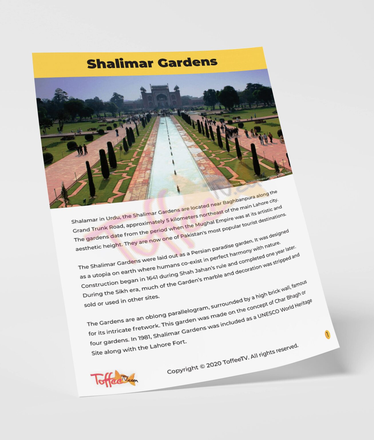 Shalimar Gardens ToffeeTV